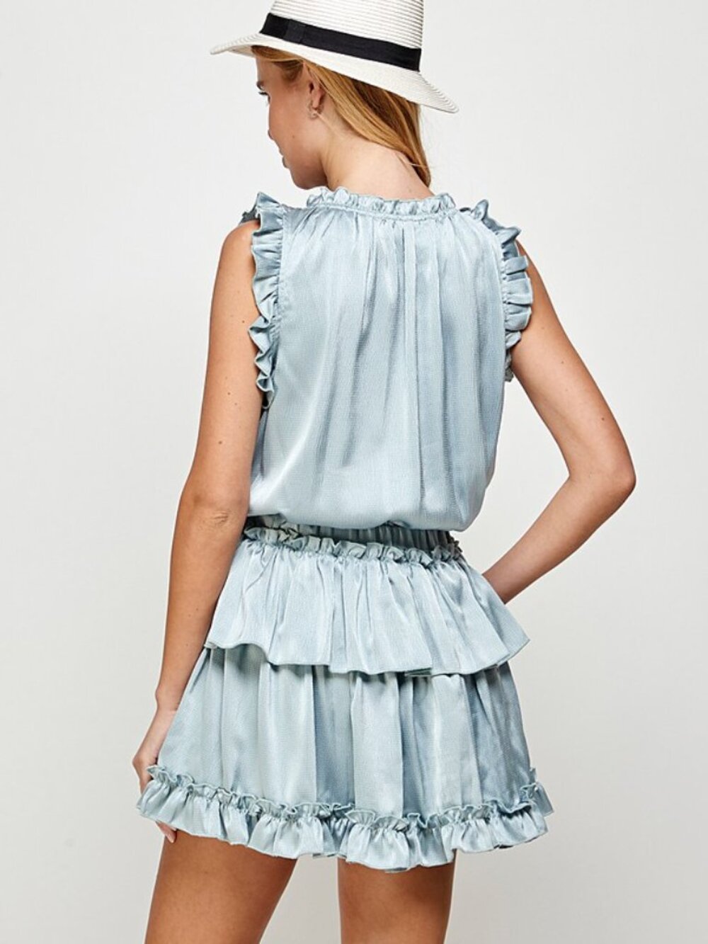 Sleeveless Ruffled Tiered Dress - Picture 2 of 4